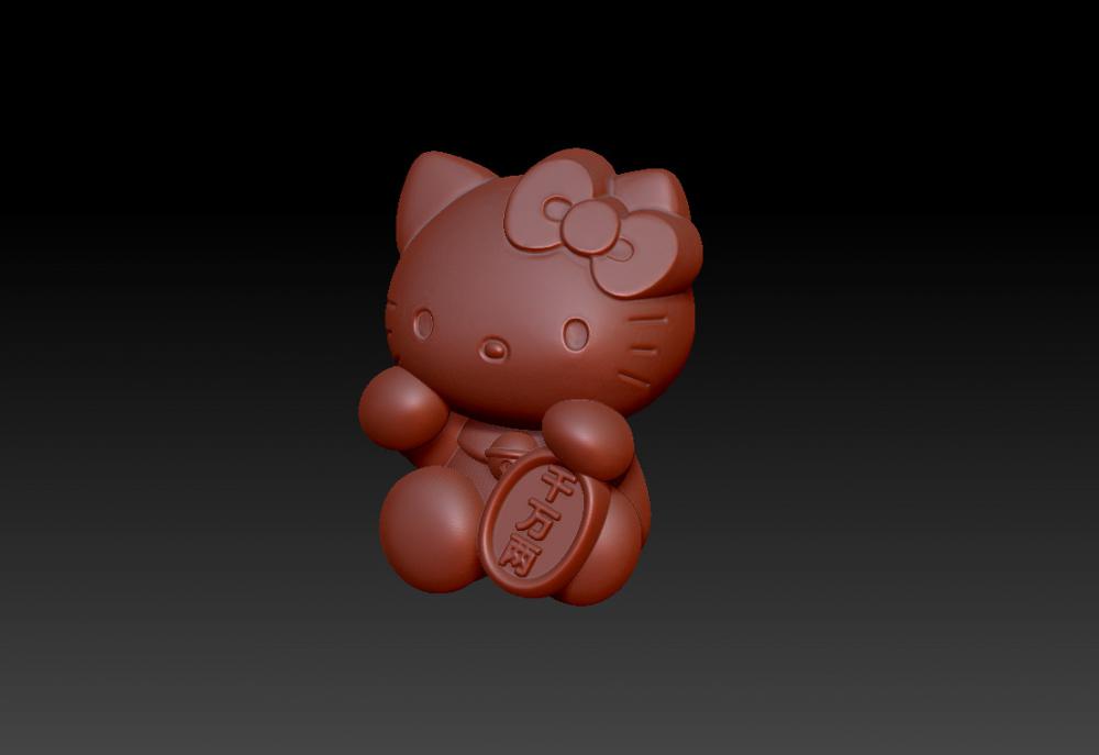 Hello Kitty 千万两招财凯蒂猫3D打印模型
