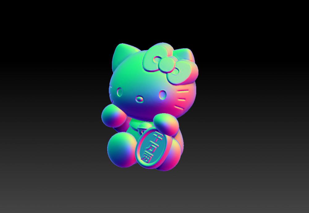 Hello Kitty 千万两招财凯蒂猫3D打印模型