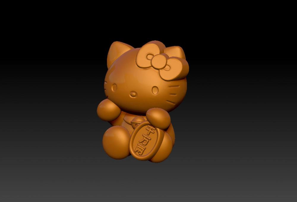 Hello Kitty 千万两招财凯蒂猫3D打印模型