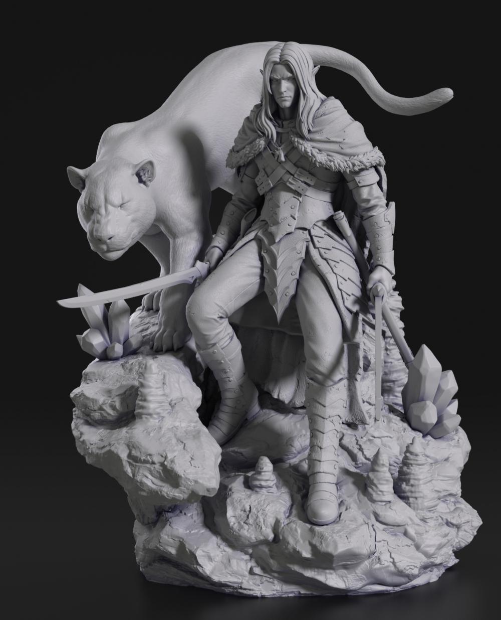 博德之门 崔斯特·杜垩登3D打印模型