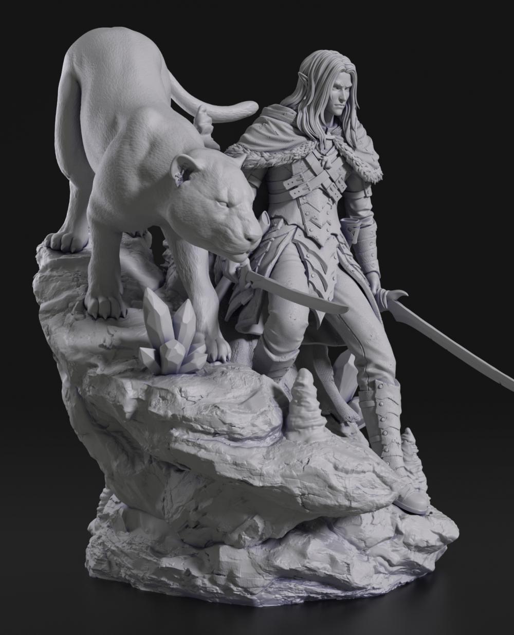 博德之门 崔斯特·杜垩登3D打印模型