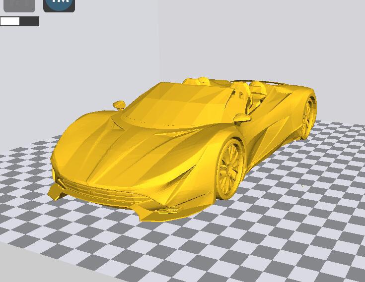 敞篷跑车3D打印模型