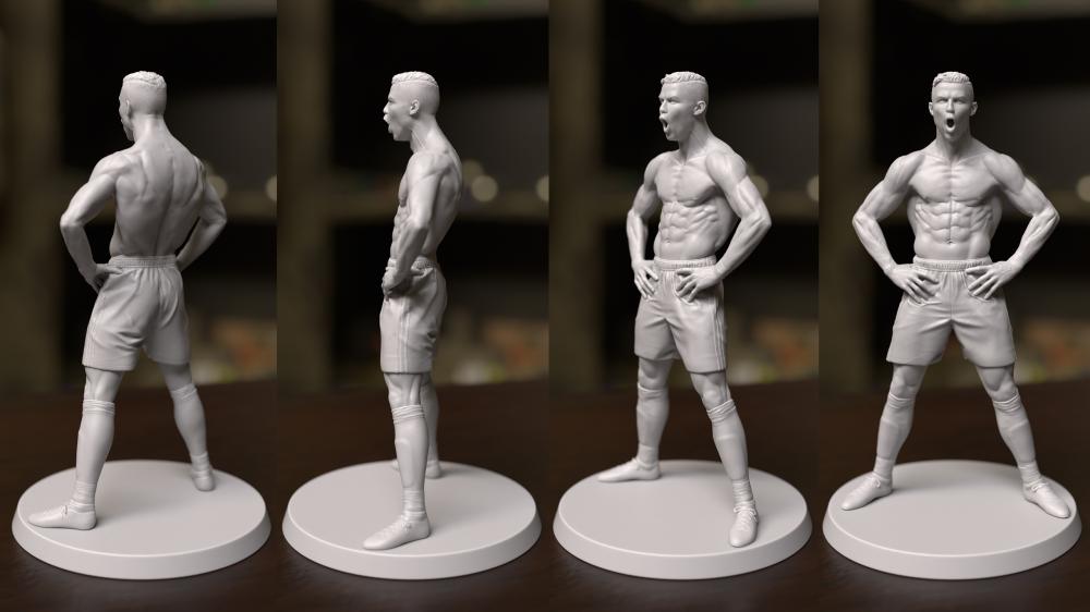 克里斯蒂亚诺·罗纳尔多 C罗3D打印模型