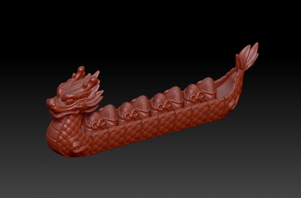 龙舟粽子十节3D打印模型