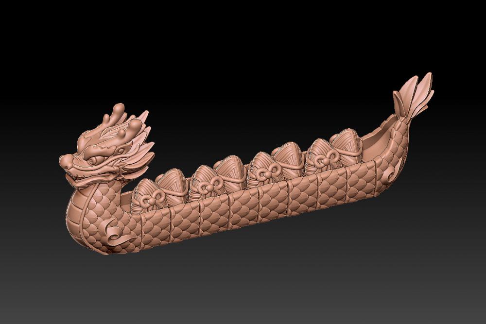 龙舟粽子十节3D打印模型