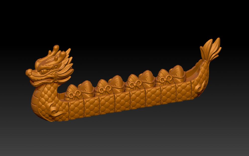 龙舟粽子十节3D打印模型