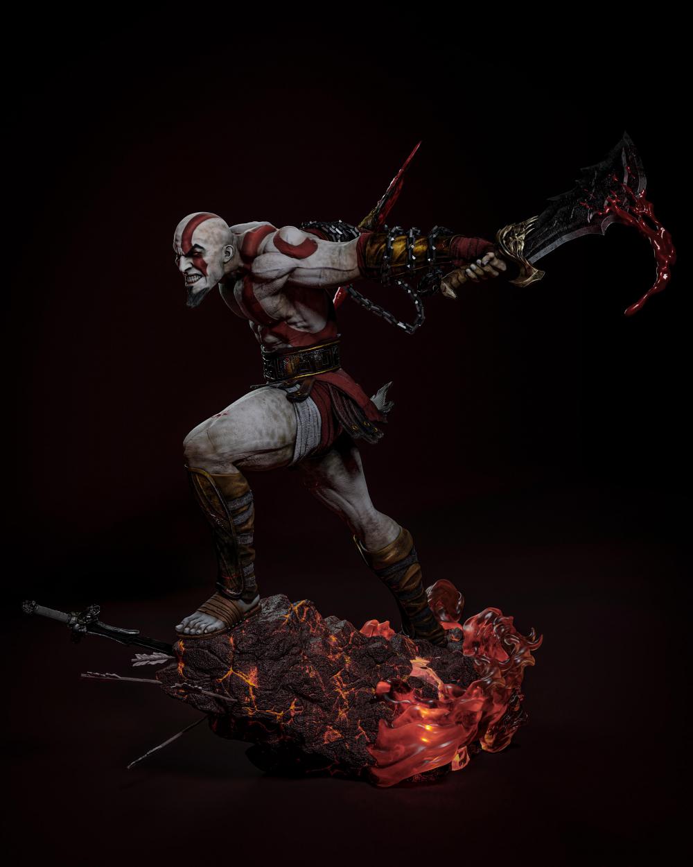 战神 奎托斯 奎爷3D打印模型