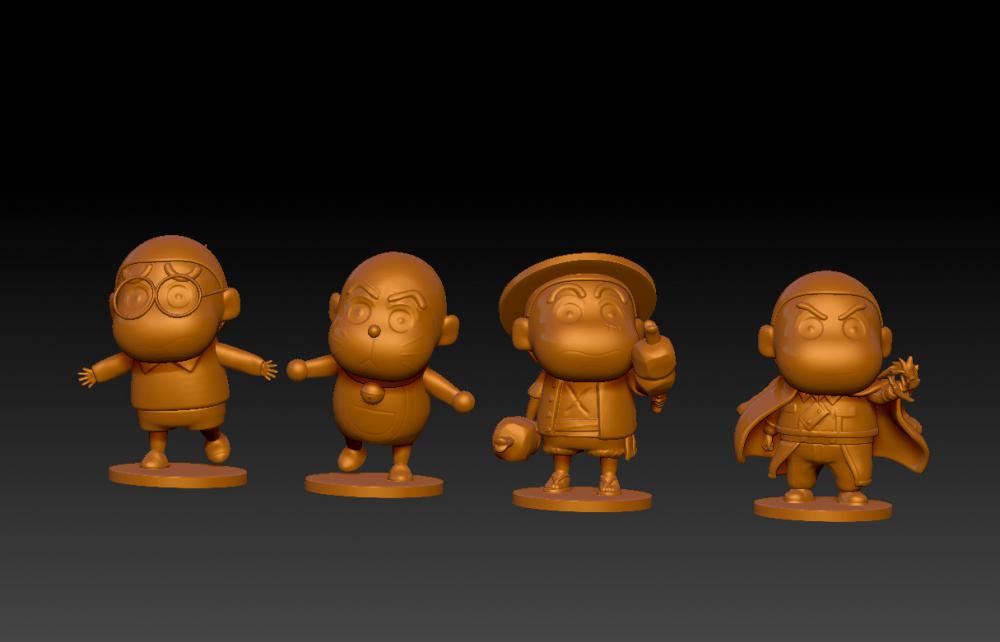 蜡笔小新cos变装套图2-哆啦A梦角色3D打印模型
