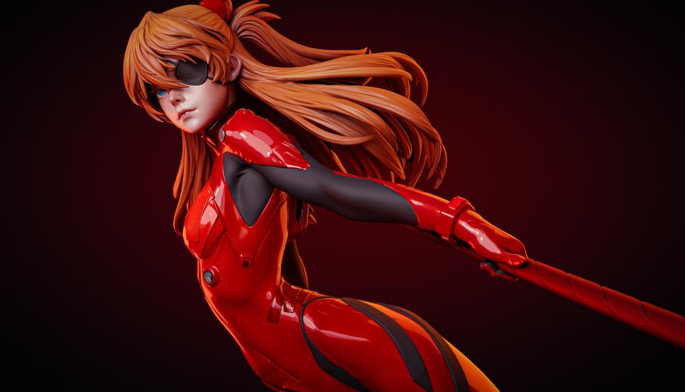 新世纪福音战士 明日香和朗基奴斯3D打印模型