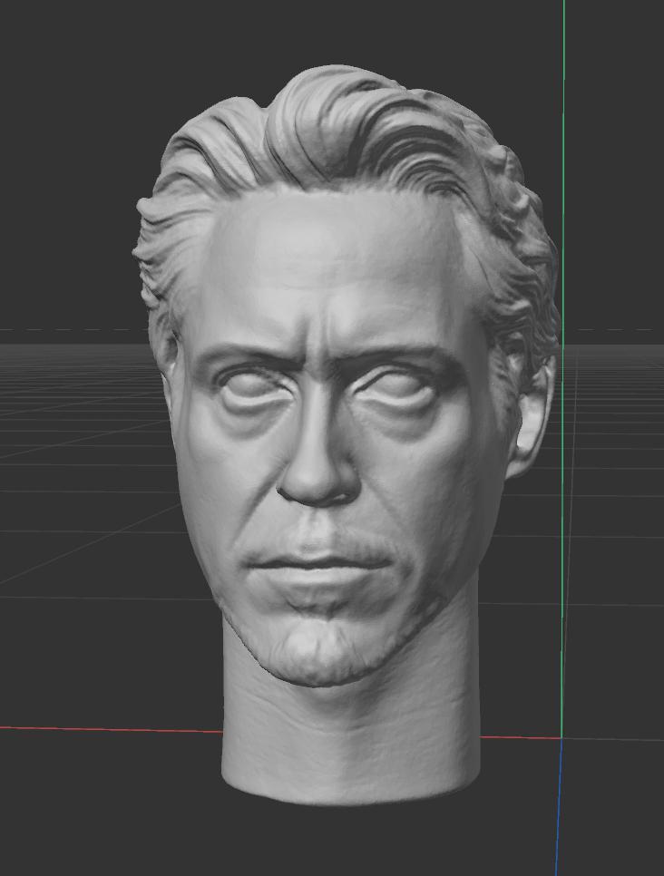 托尼背头演讲头雕3D打印模型