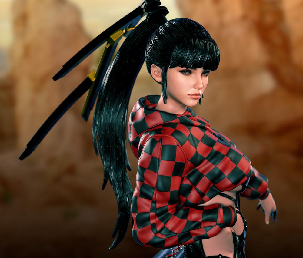 星刃 伊芙 赛车服3D打印模型