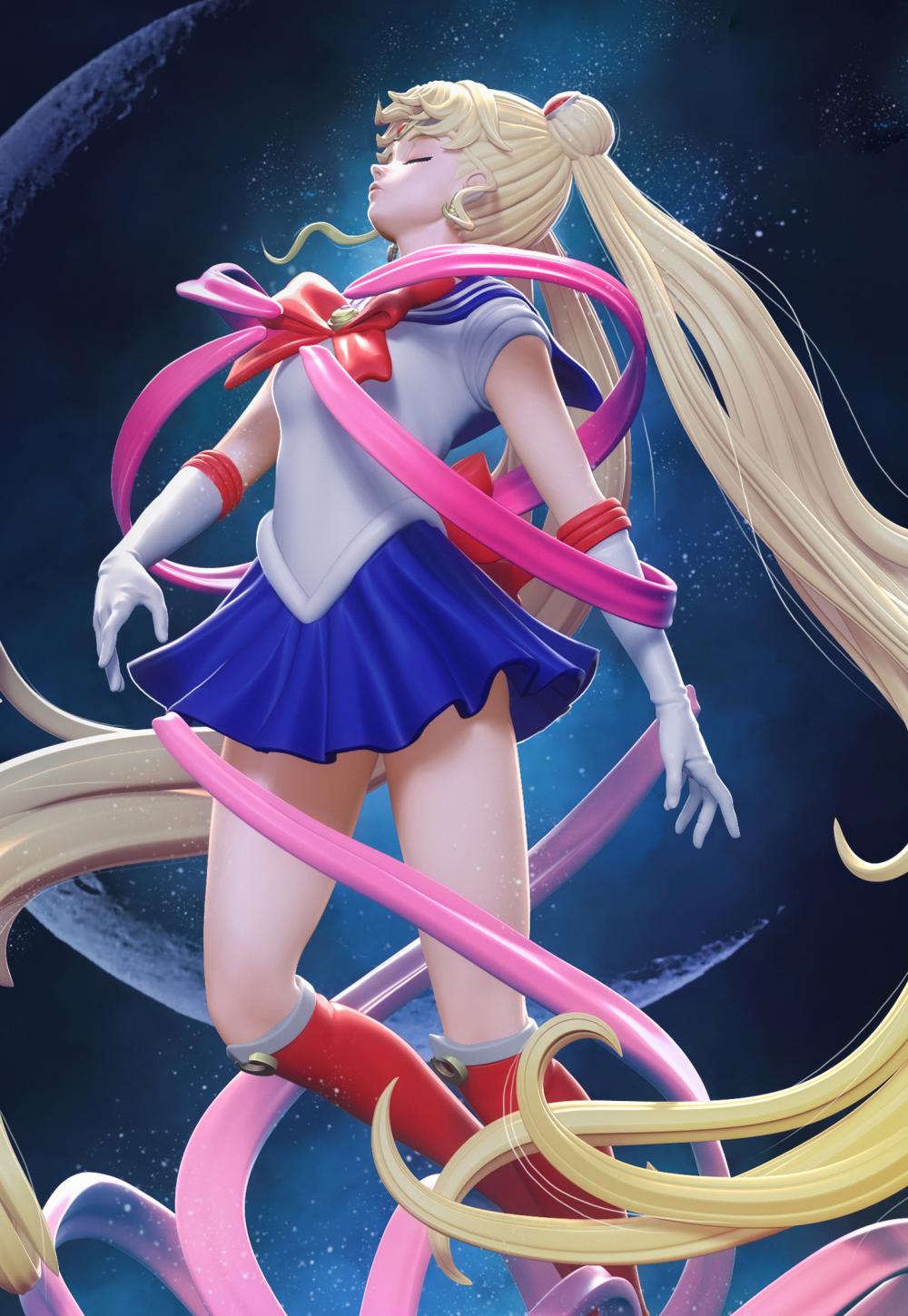 美少女战士 月野兔 变身版3D打印模型