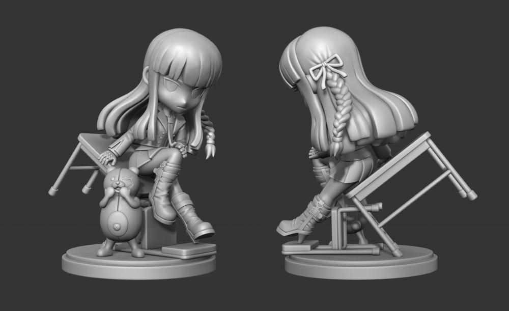 弹丸论破 雾切响子 Q版3D打印模型