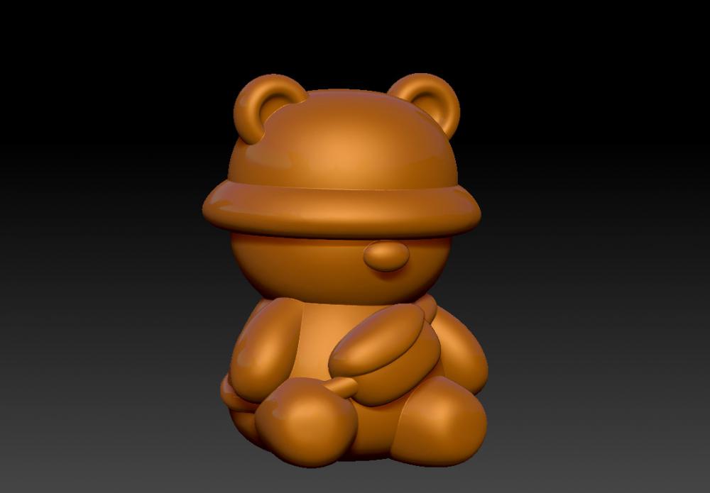 挎包小熊摆件3D打印模型
