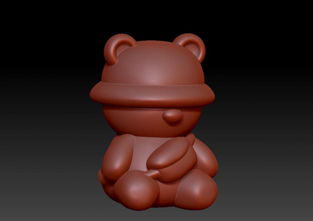 挎包小熊摆件3D打印模型