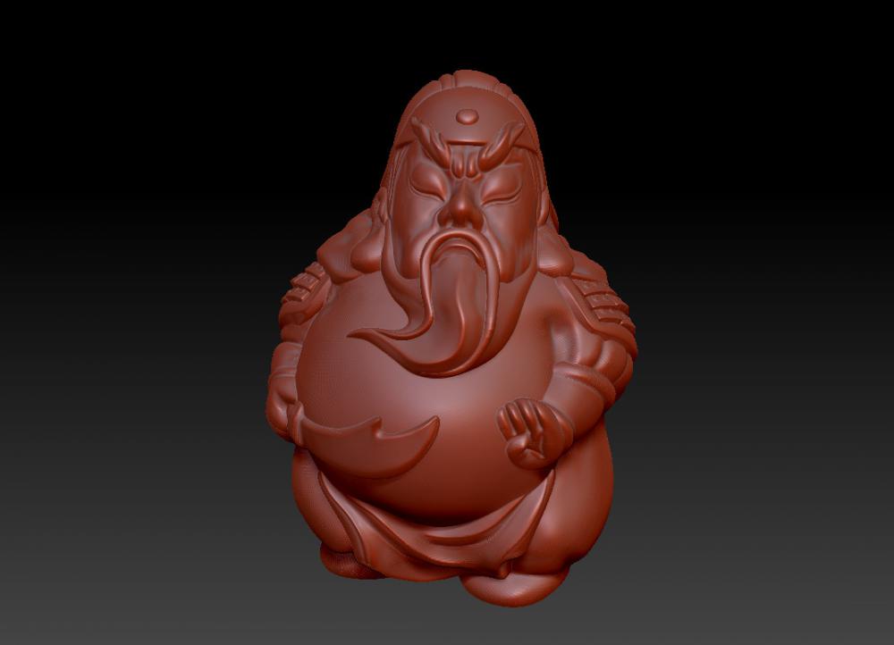 q版关公摆件3D打印模型