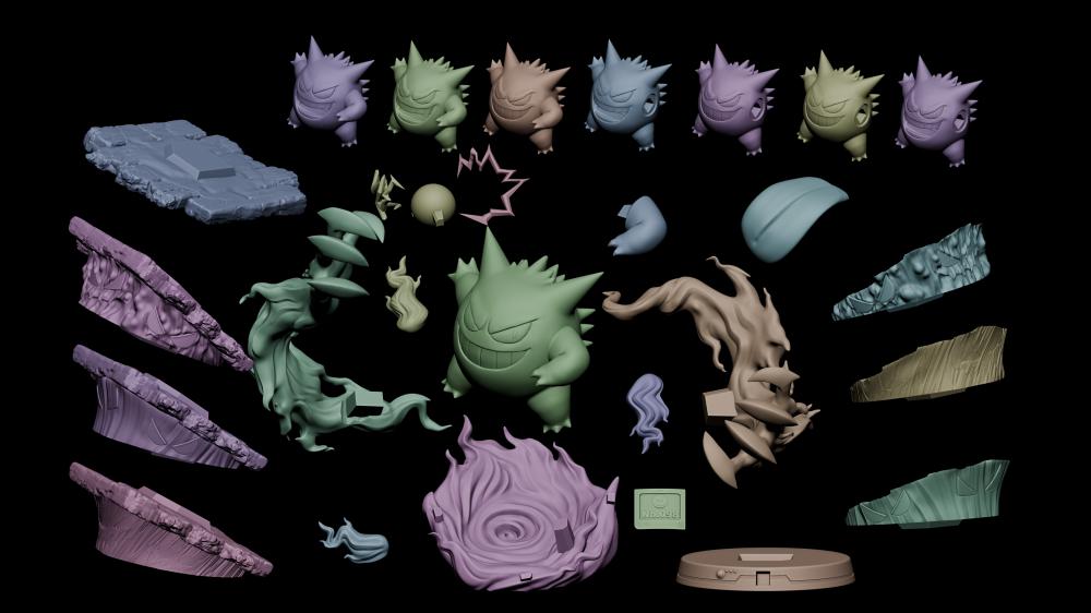 耿鬼gengar-神奇宝贝3D打印模型