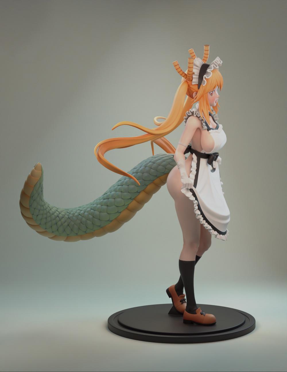 小林家的龙女仆 托尔 女仆和性感版3D打印模型