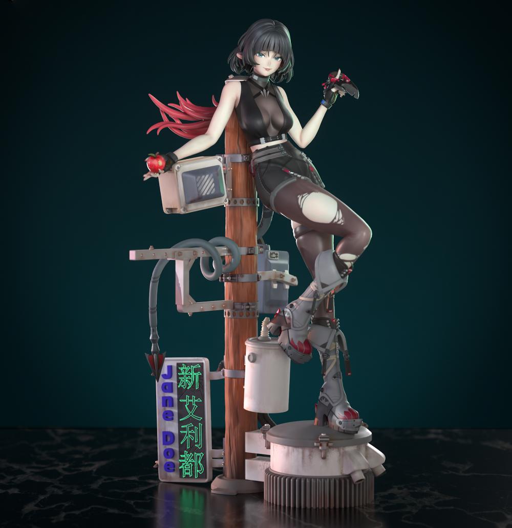绝区零 简.杜 灯柱版3D打印模型
