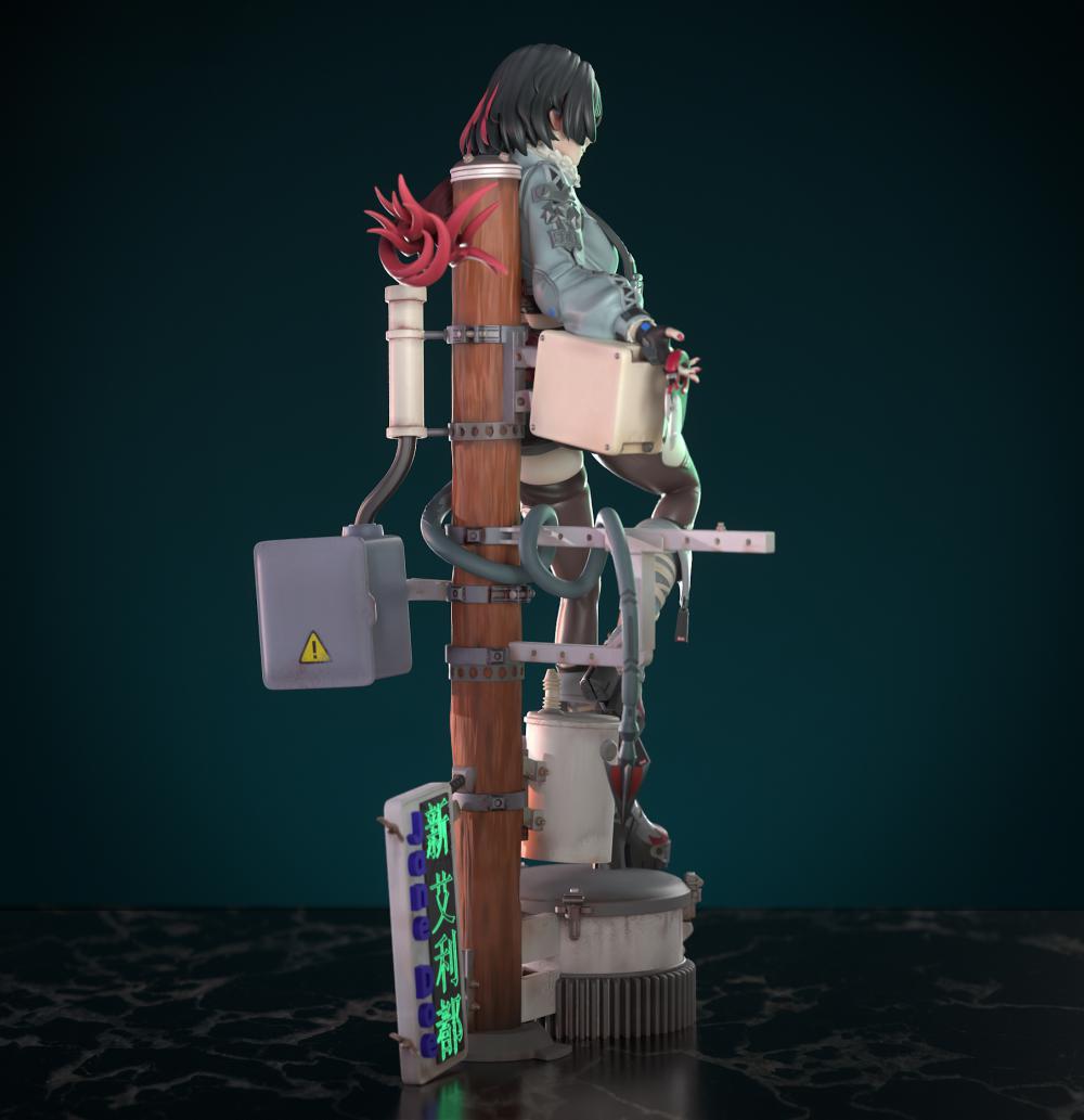 绝区零 简.杜 灯柱版3D打印模型