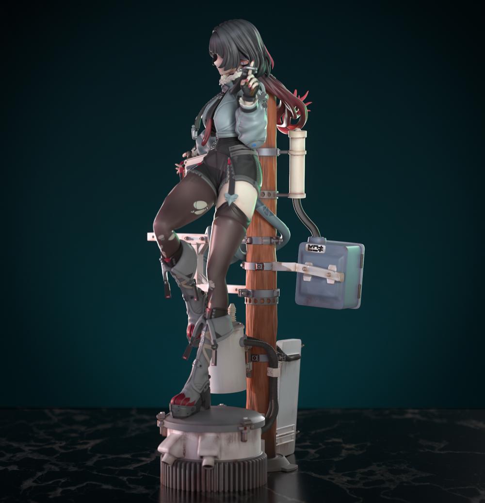 绝区零 简.杜 灯柱版3D打印模型