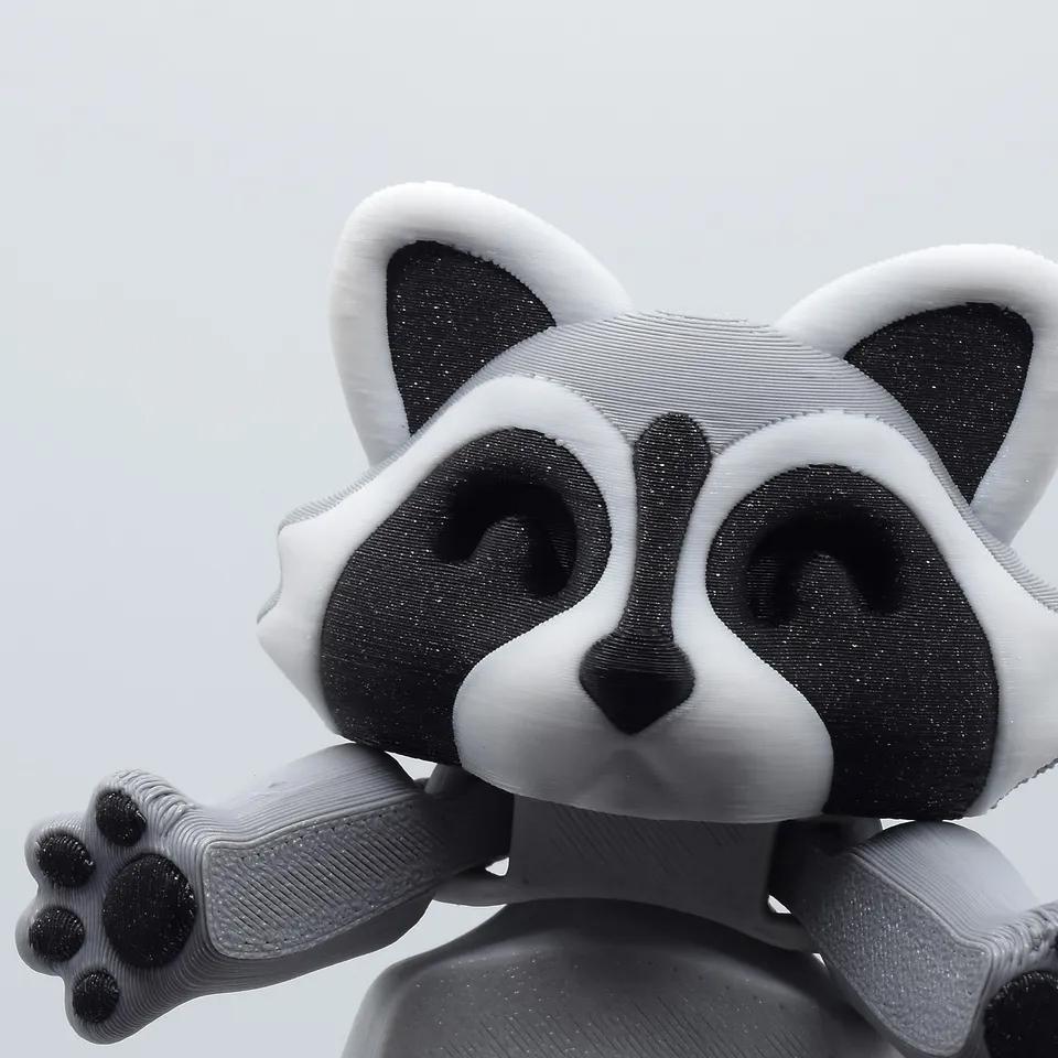 小浣熊和垃圾箱3D打印模型