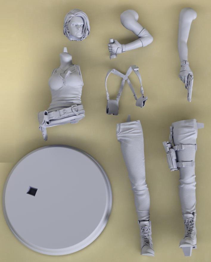 吉尔·瓦伦蒂安 Jill 《生化危机》人气角色3D打印模型