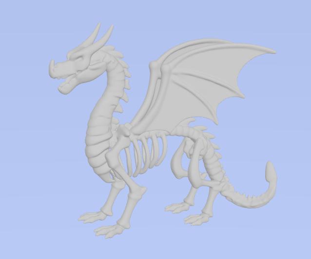 骨龙3D打印模型