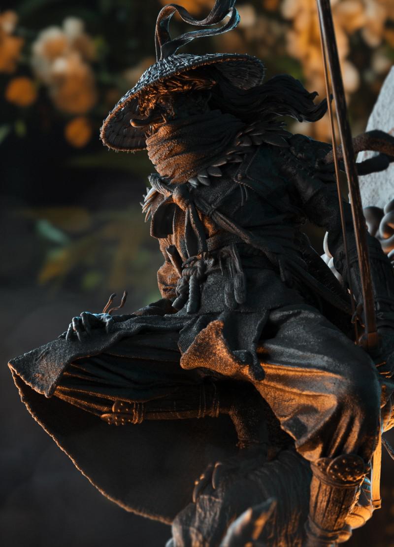 血橡树-武士弓箭手3D打印模型