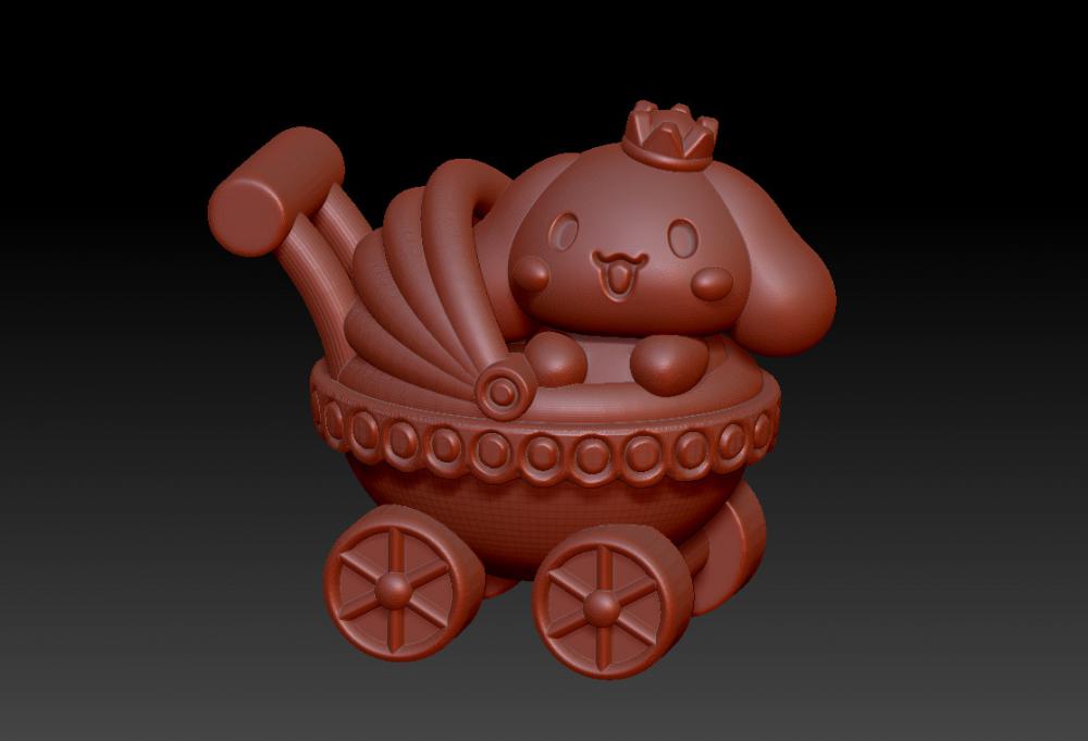 玉桂狗婴儿车3D打印模型