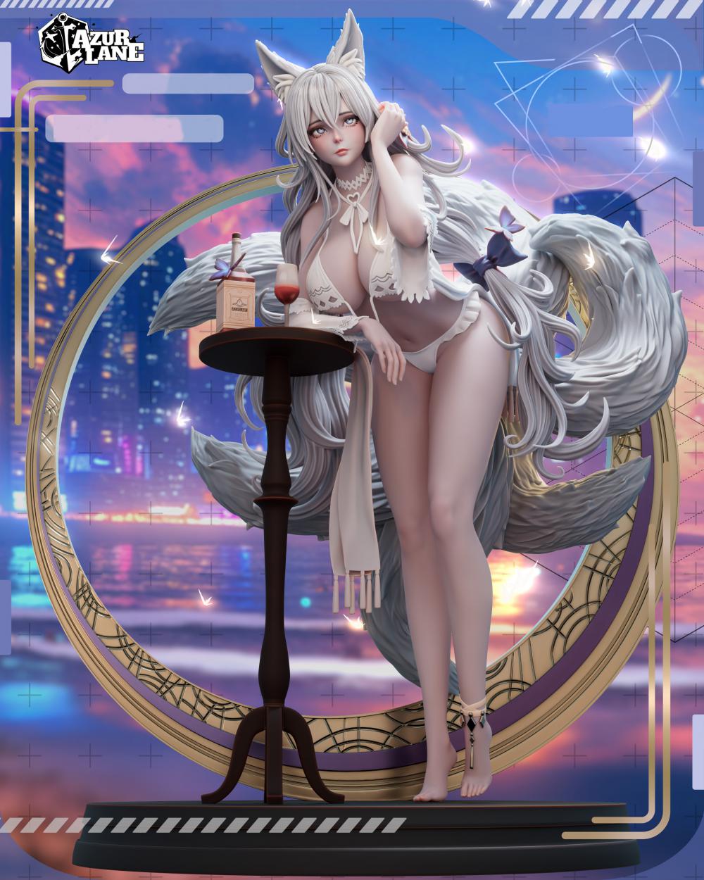 碧蓝航线 信浓 礼服和泳装3D打印模型