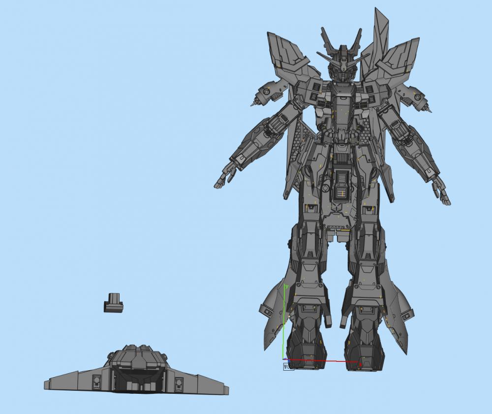 AMS-123X 月高达 1/603D打印模型