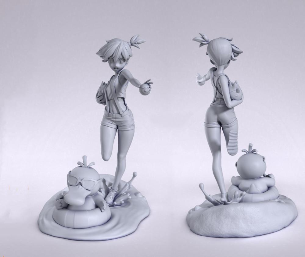 宝可梦 - 小霞和可达鸭3D打印模型