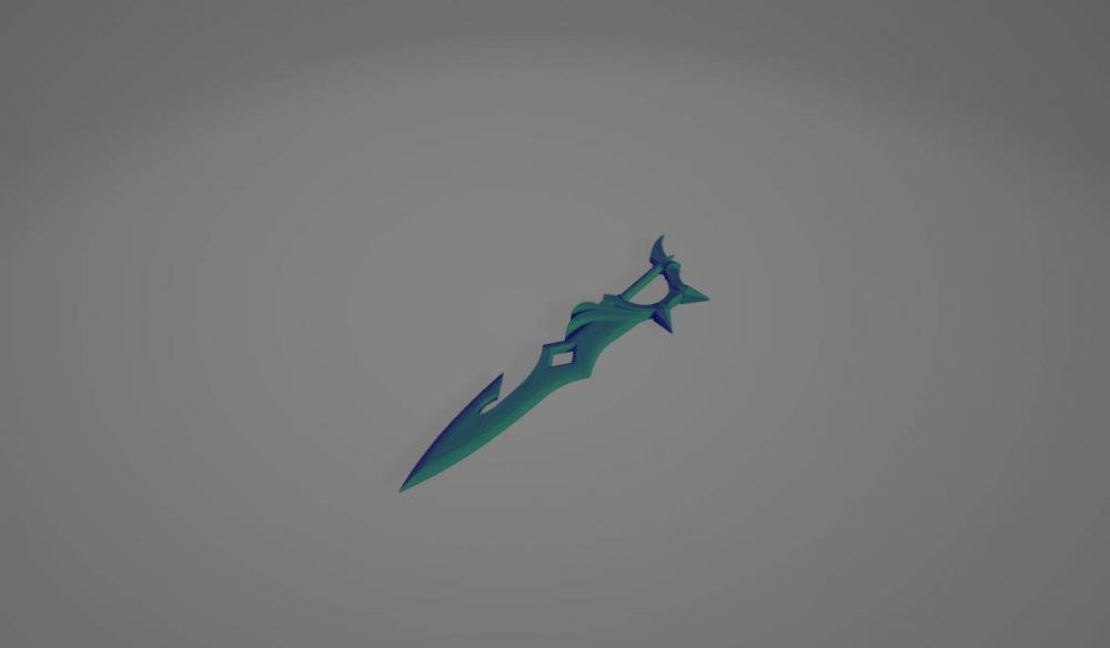 原神 公子(达达利亚) 匕首武器3D打印模型