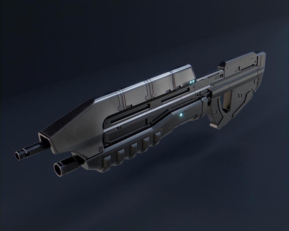 光环3 突击步枪 武器3D打印模型