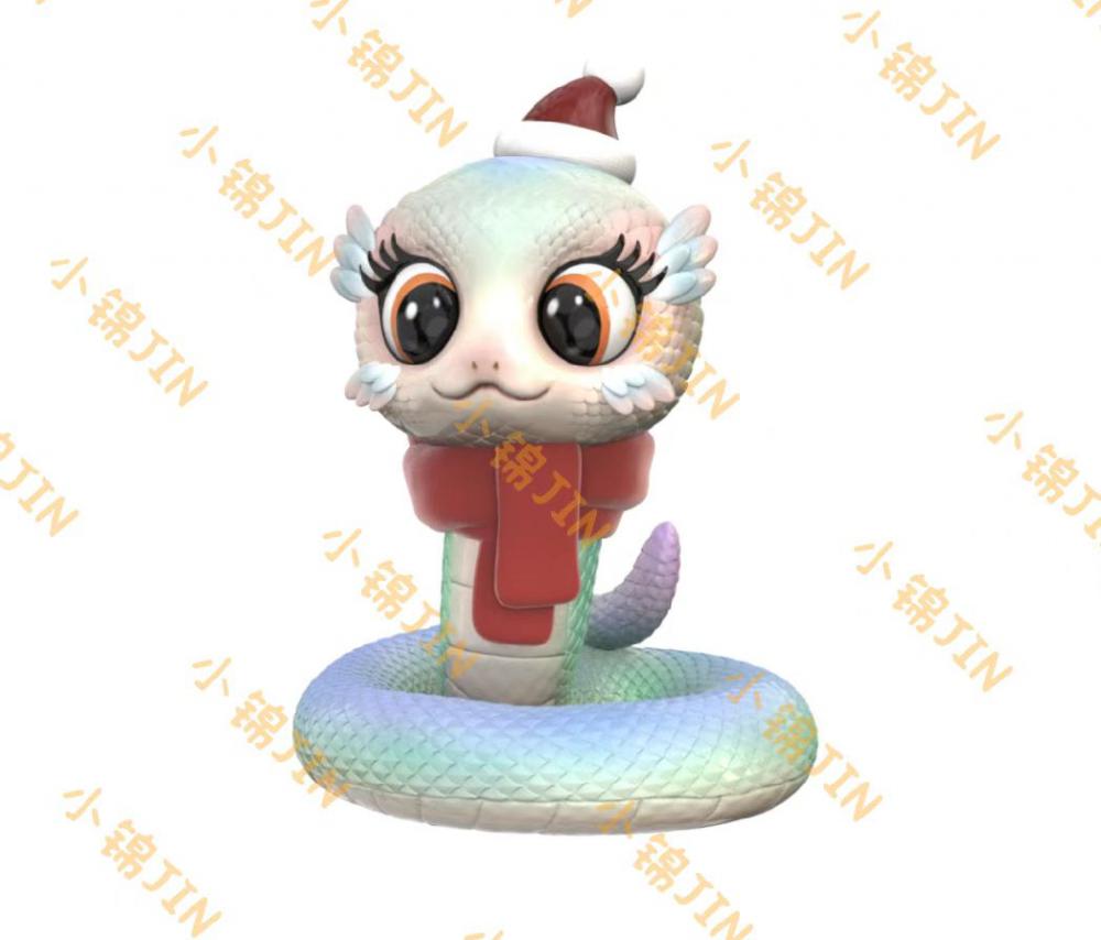萌蛇过蛇年3D打印模型