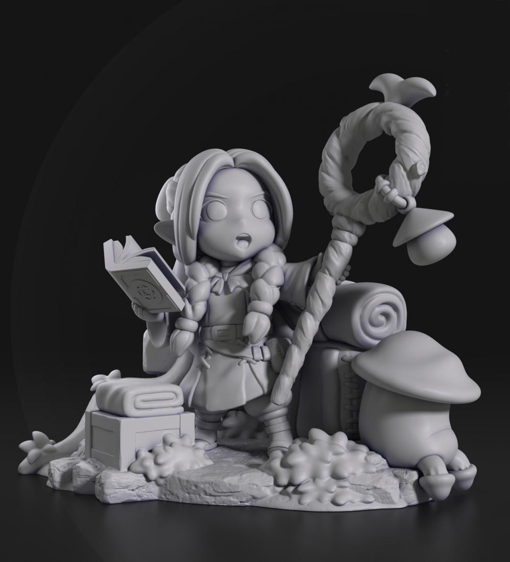 迷宫饭 玛露希尔Q版3D打印模型