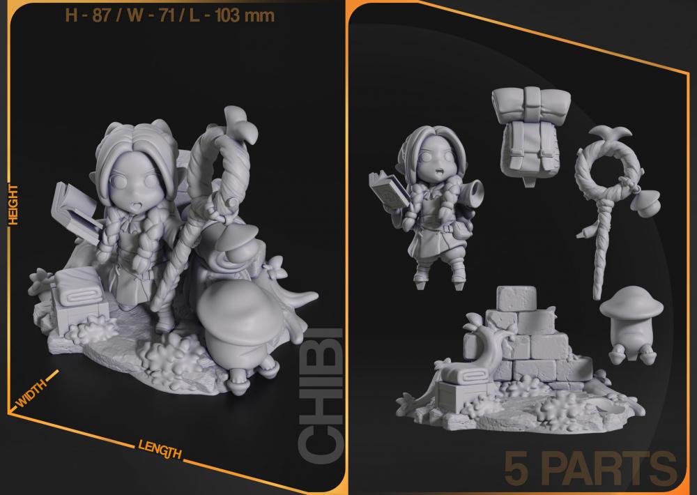迷宫饭 玛露希尔Q版3D打印模型
