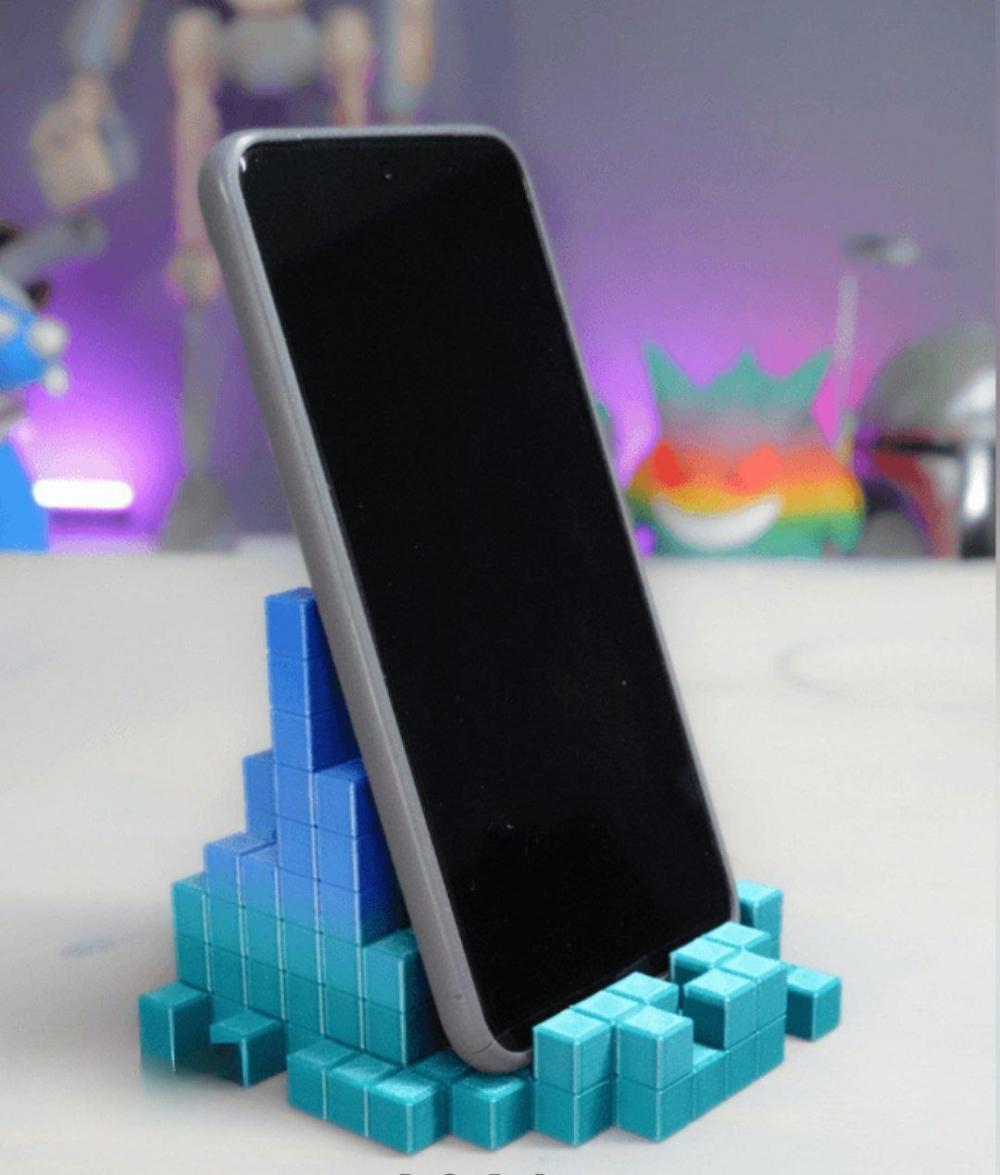 像素风 手机支架3D打印模型
