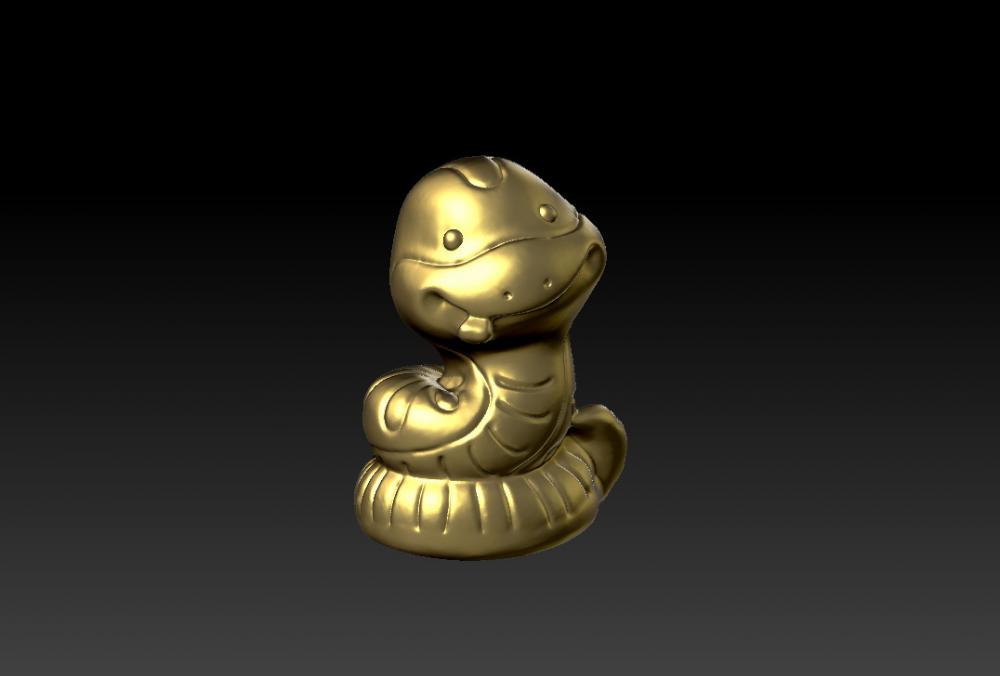 蛇年可爱摆件3D打印模型