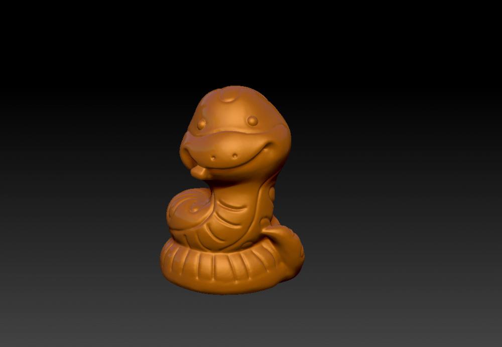 蛇年可爱摆件3D打印模型