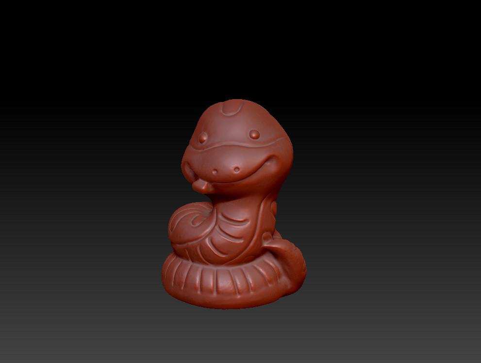 蛇年可爱摆件3D打印模型