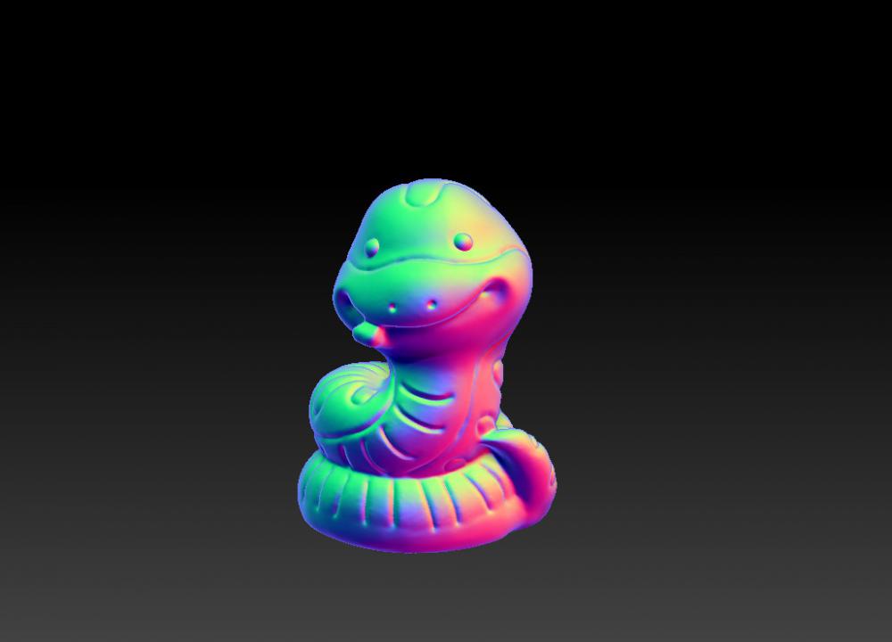 蛇年可爱摆件3D打印模型