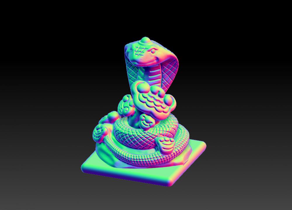 蛇年招财摆件 13D打印模型