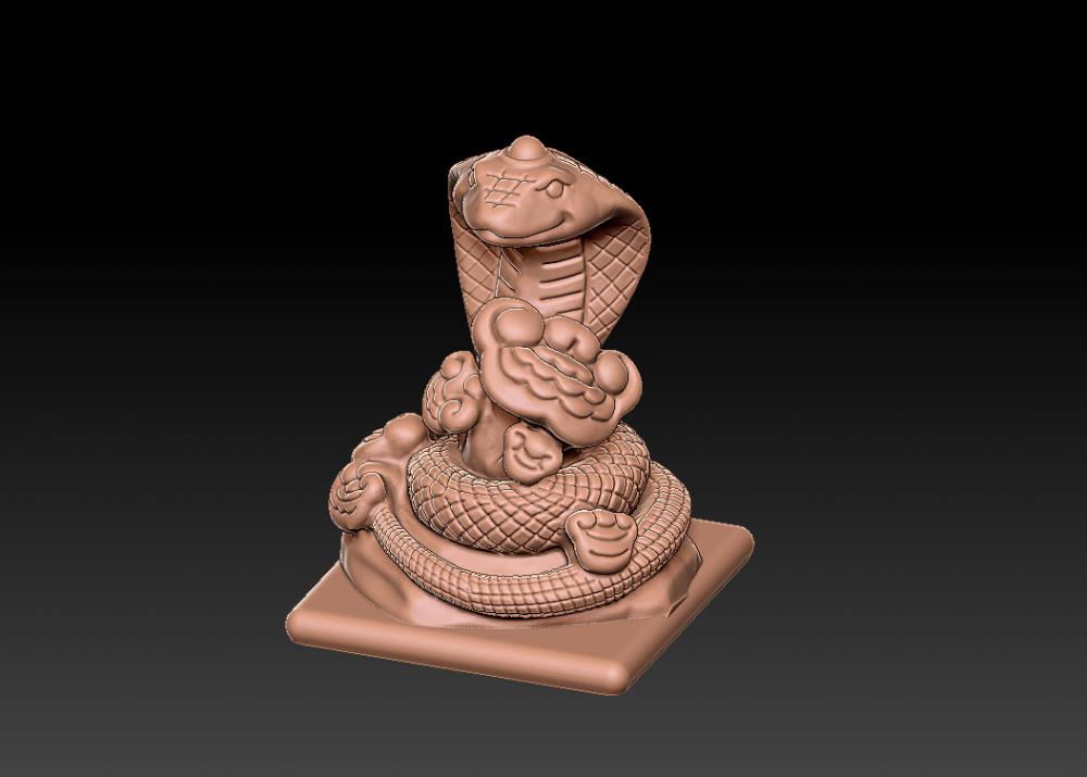 蛇年招财摆件 13D打印模型