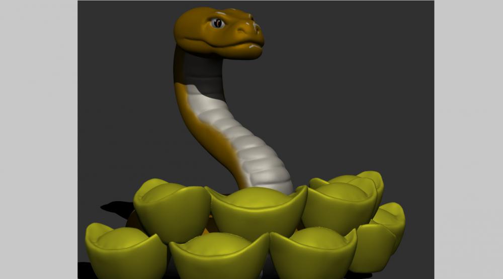 蛇年2-摆件3D打印模型