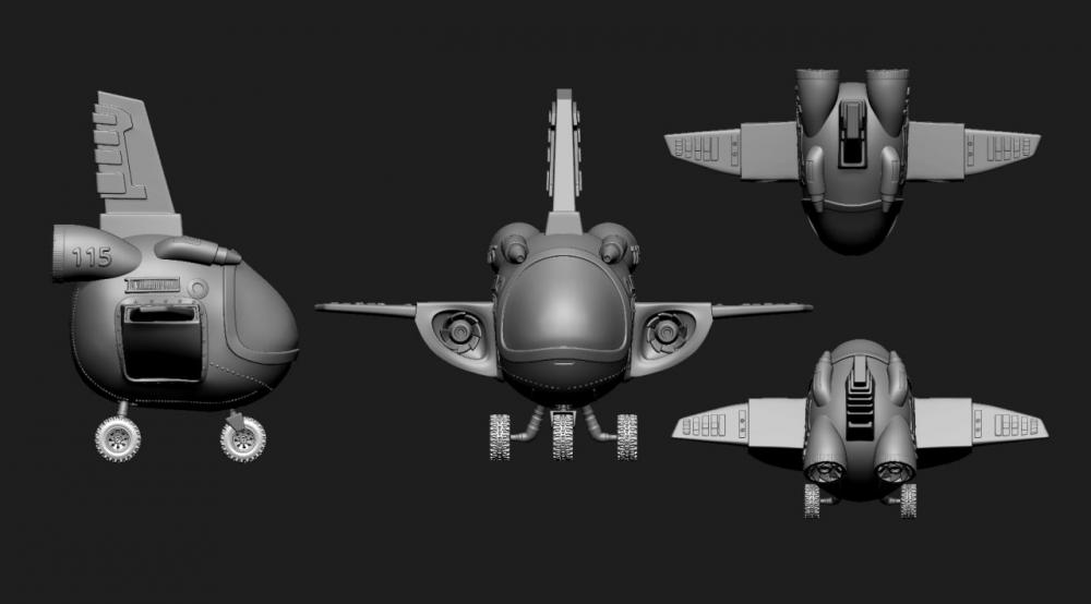 《龙珠》布尔玛的飞船3D打印模型