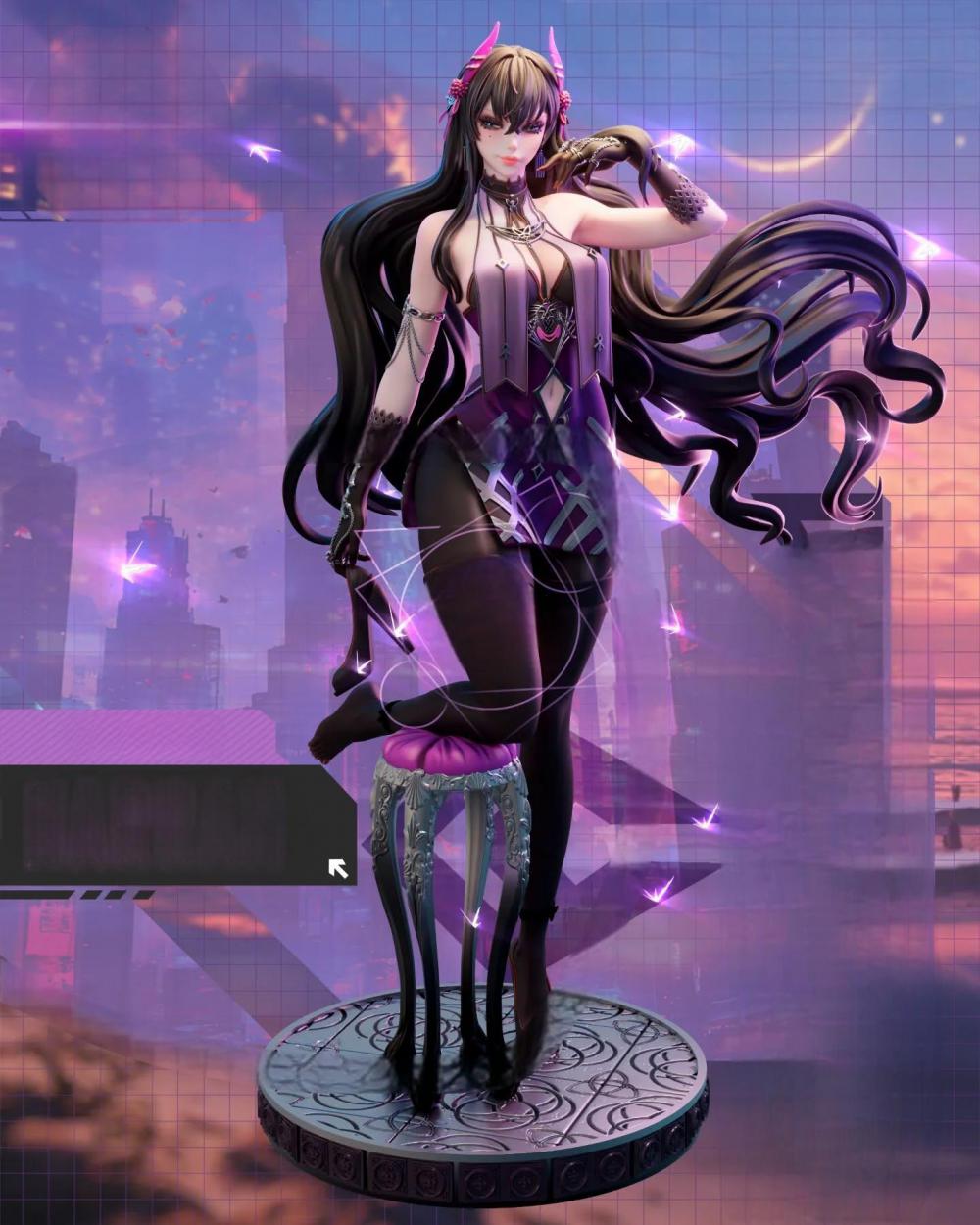 《胜利女神：妮姬》哈兰(光固帶支撐)3D打印模型