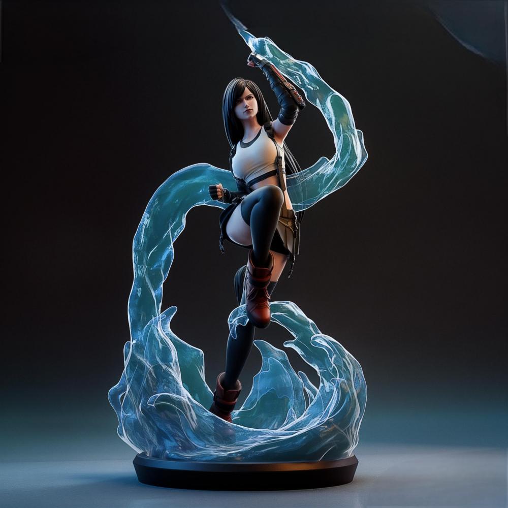 《最终幻想 VII》蒂法·洛克哈特3D打印模型