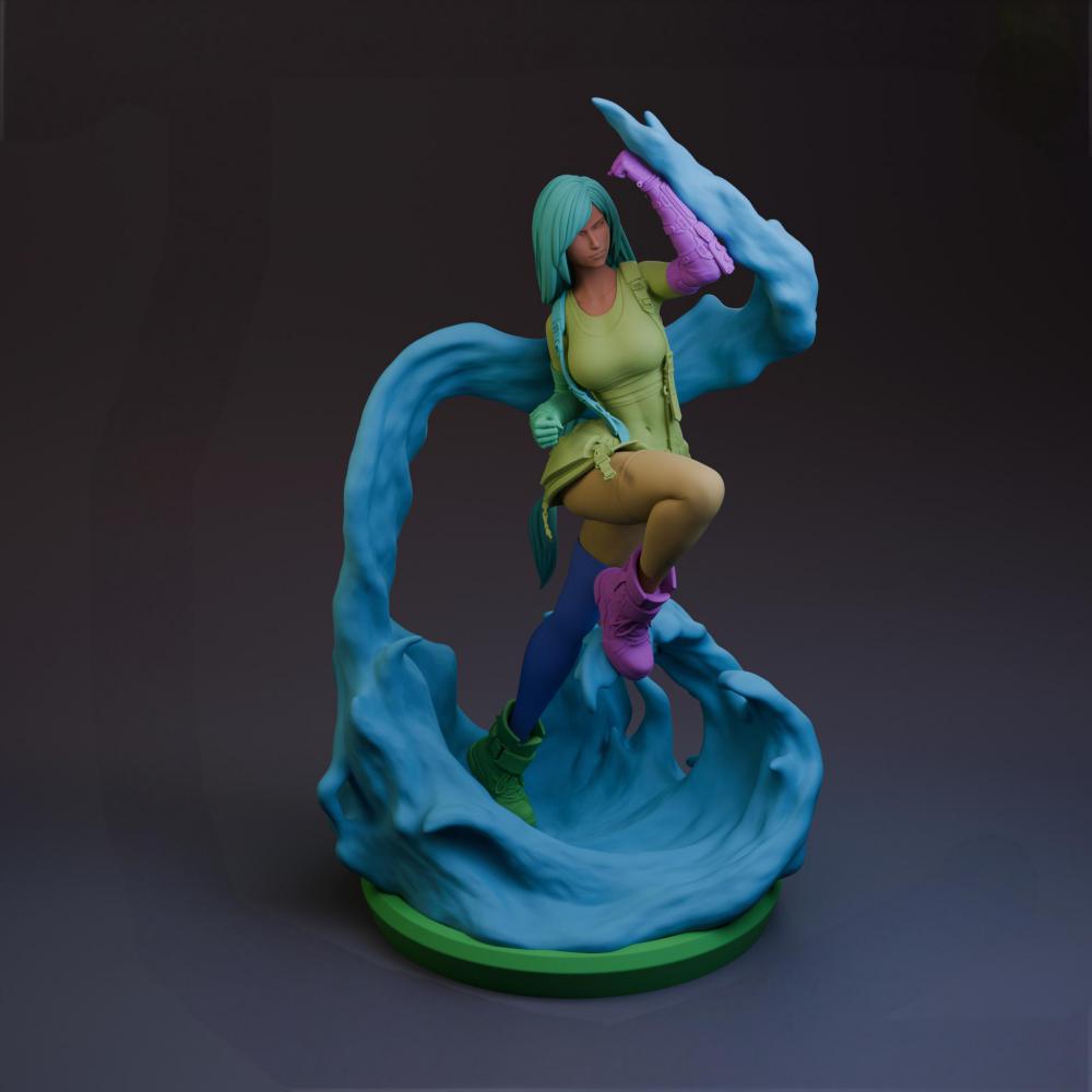 《最终幻想 VII》蒂法·洛克哈特3D打印模型